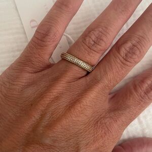 Rachel Parcell Gold Pave Band - size 5 NEW